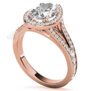 3,50 karat mozanit taşlı yüzük damla katedral model