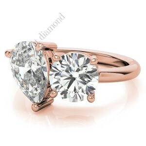 4 karat mozanit taşlı yüzük tasarım mzn35