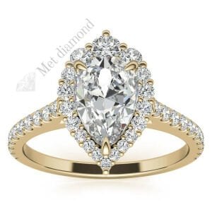 2.50 karat mozanit taşlı yüzük - hly053