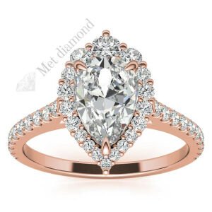 2.50 karat mozanit taşlı yüzük - hly053