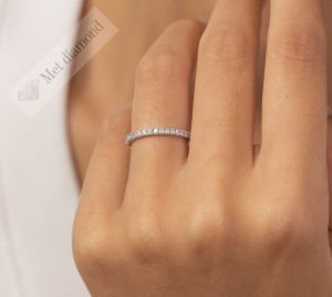 0,60 karat tamtur mozanit taşlı yüzük baget - mzy31